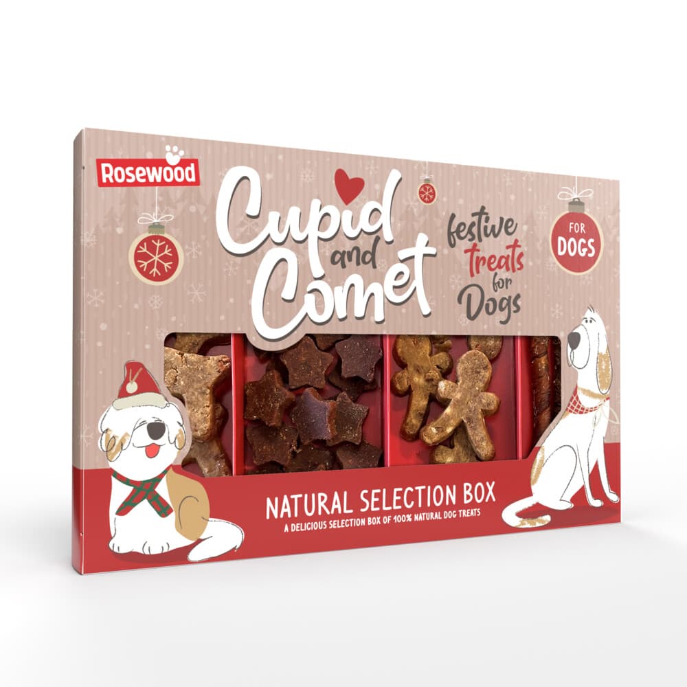 Rosewood Cupid&Comet Traktatiedoos Kerst Hondensnacks 175 gr