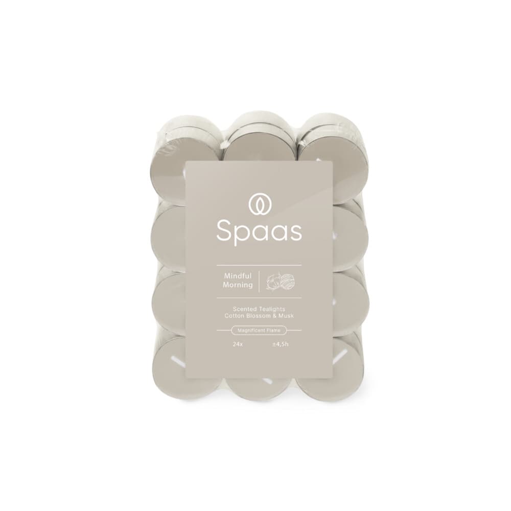 10x SPAAS Geurtheelichten Mindful Morning± 4,5 branduren 24 stuks