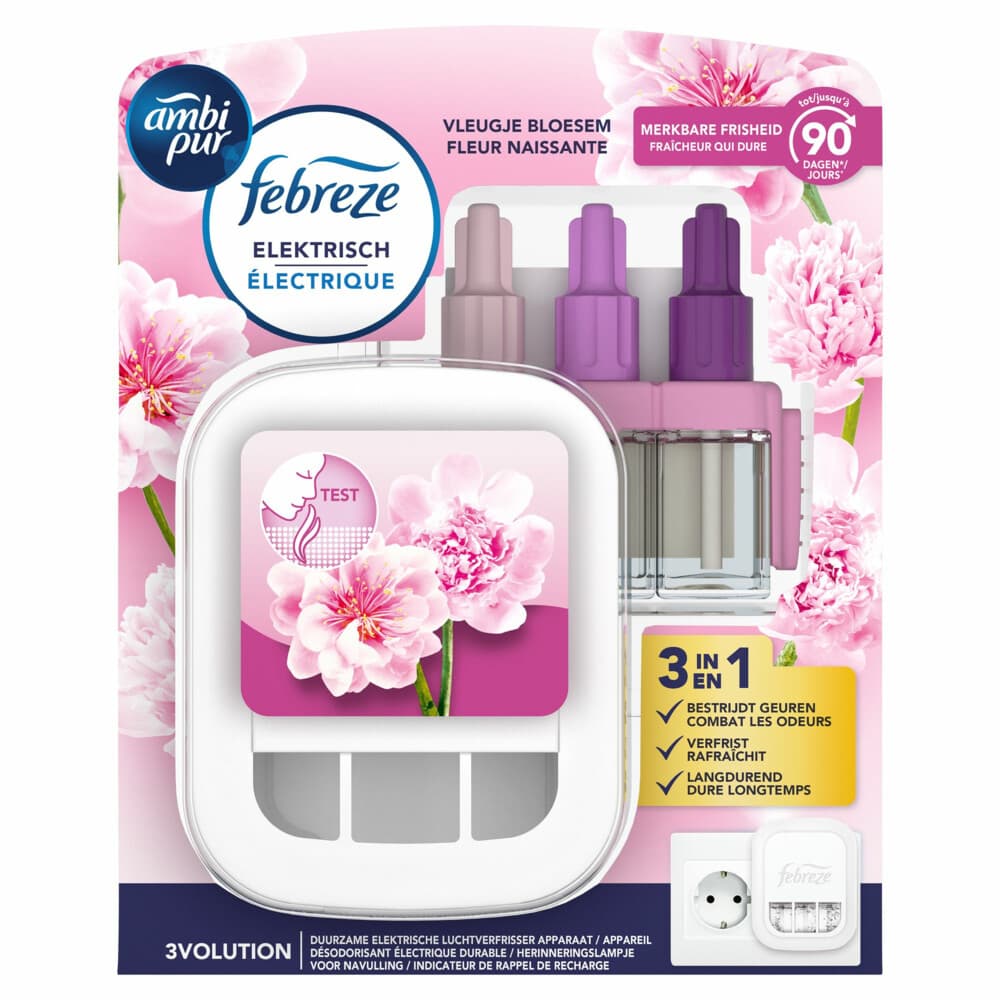 4x Ambi Pur 3volution Starterkit Vleugje Bloesem 20 ml