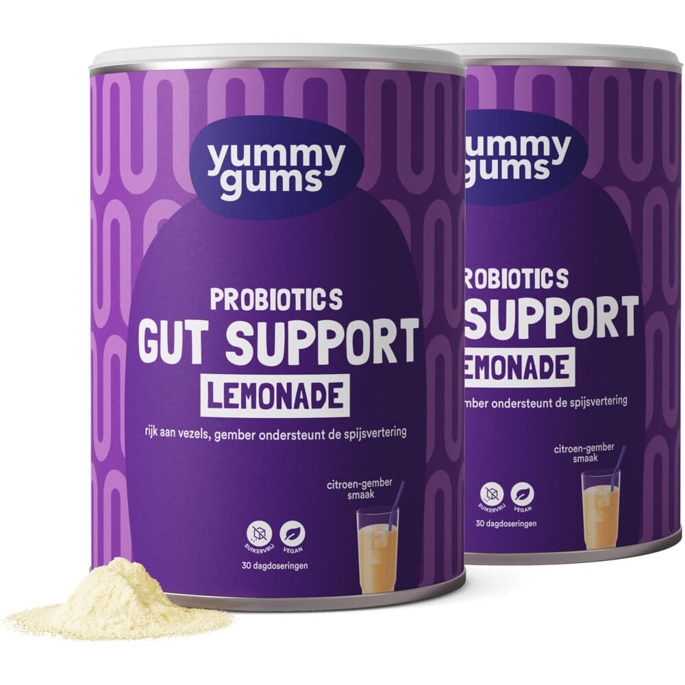 Gratis Verzending: 2x Yummygums Gut Support Lemonade 240 gr