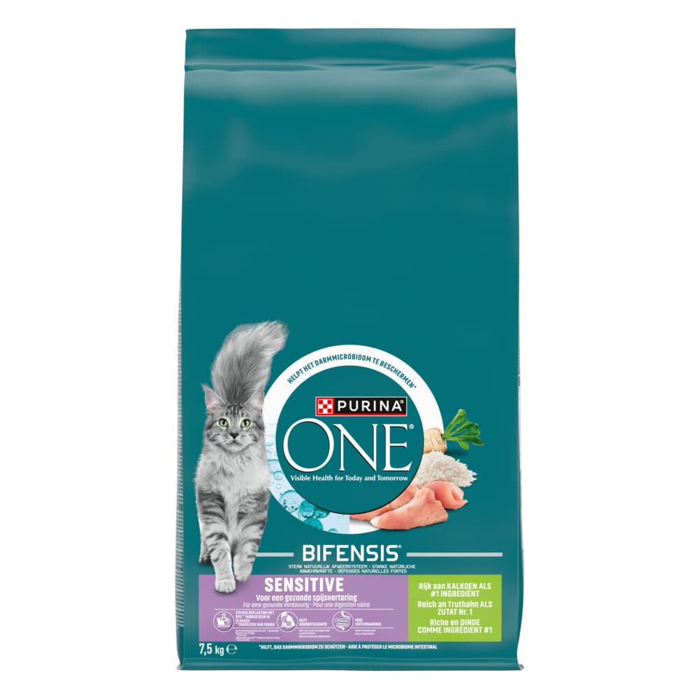 Purina ONE Kattenvoer Droog Adult Sensitive Kalkoen 7,5 kg