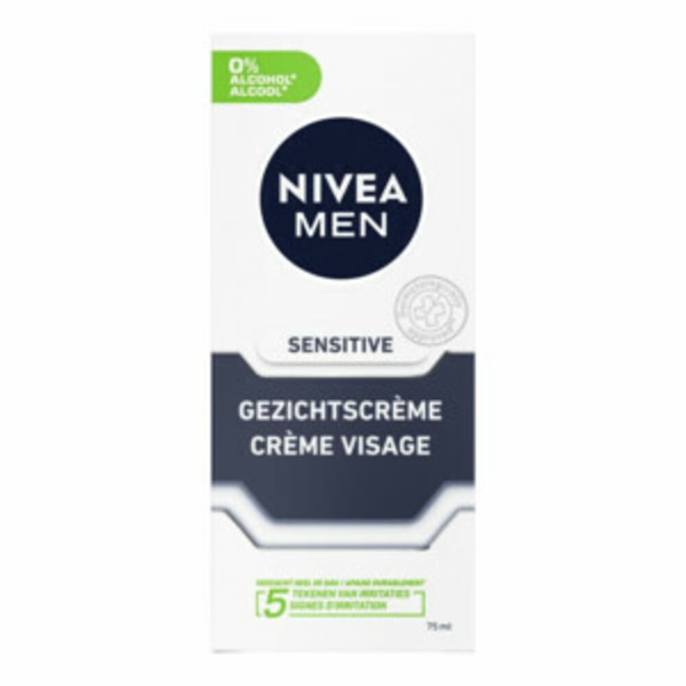 6x NIVEA Men Gezichtscrème Sensitive 75 ml