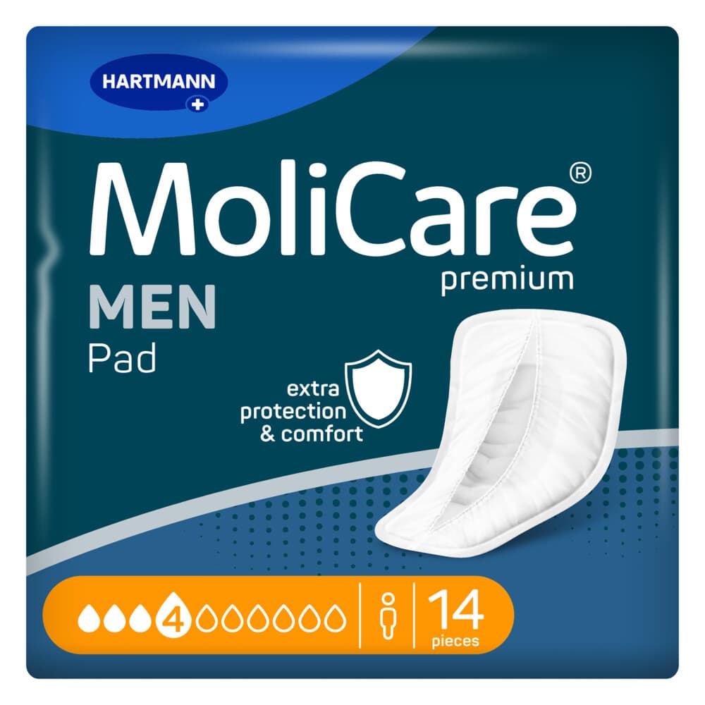 Molicare Premium Men Pad 4 Druppels 546 ml Absorptie 14 stuks