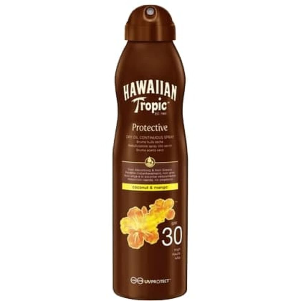 6x Hawaiian Tropic Zonnebrand Olie Spray Island Glow SPF30 177 ml