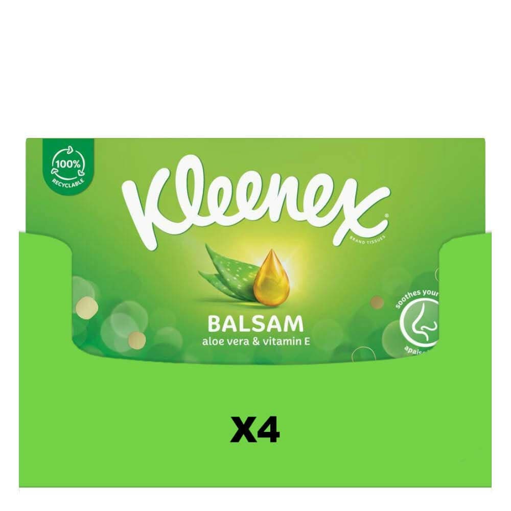 Kleenex 4 x 64 stuks Tissues Balsam 3-laags