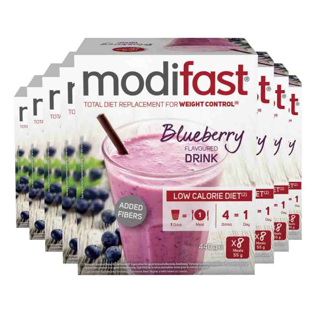 8x Modifast Intensive Milkshake Blueberry 8 x 55 gr