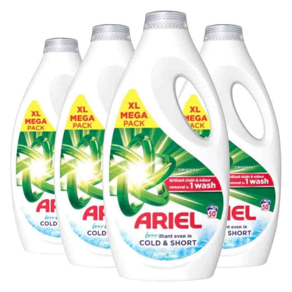 4x Ariel Wasmiddel Original Cold&Short 80 Wasbeurten 2,64 liter