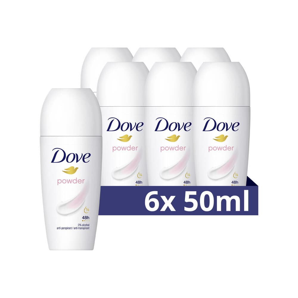 6x Dove Deodorant Roll-On Powder 50 ml