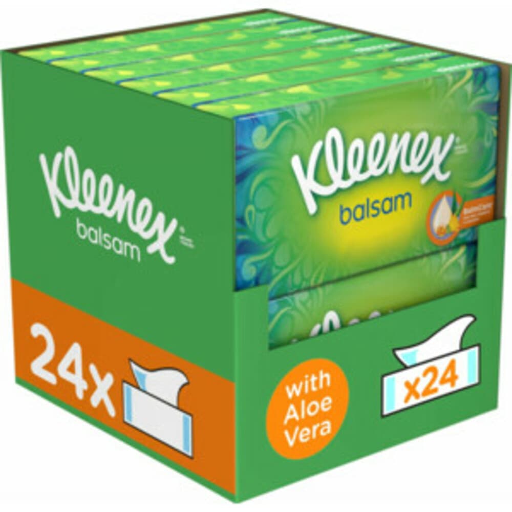 6x Kleenex 4 x 64 stuks Tissues Balsam 3-laags