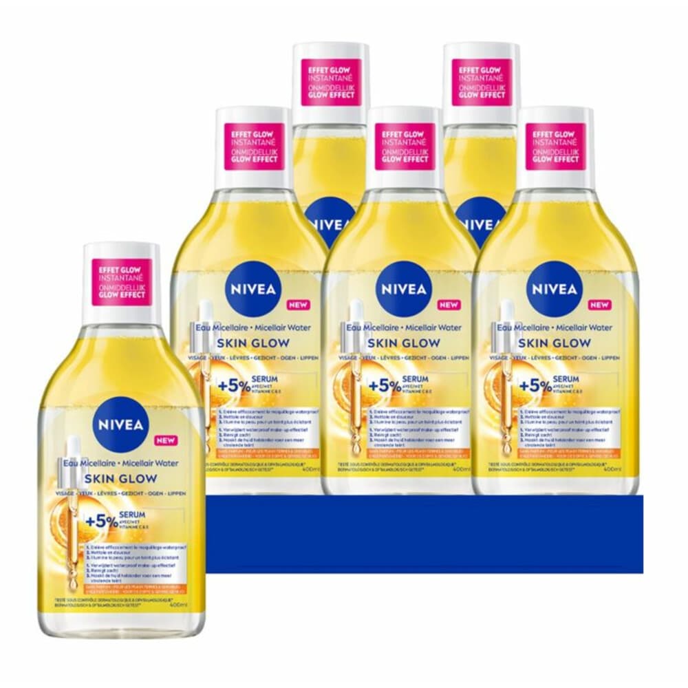 5x NIVEA Serum-Infused Micellair Water Glow 400 ml