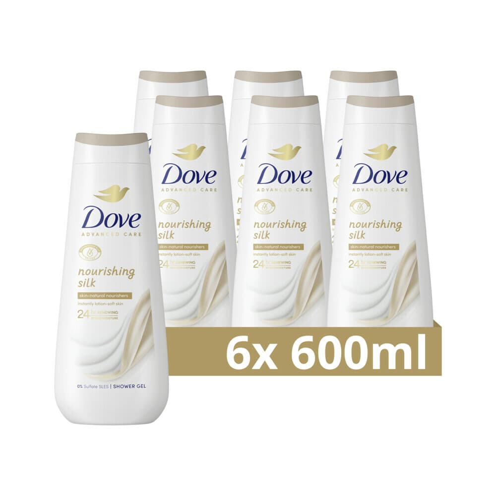 6x Dove Douchecrème Nourishing Silk 600 ml