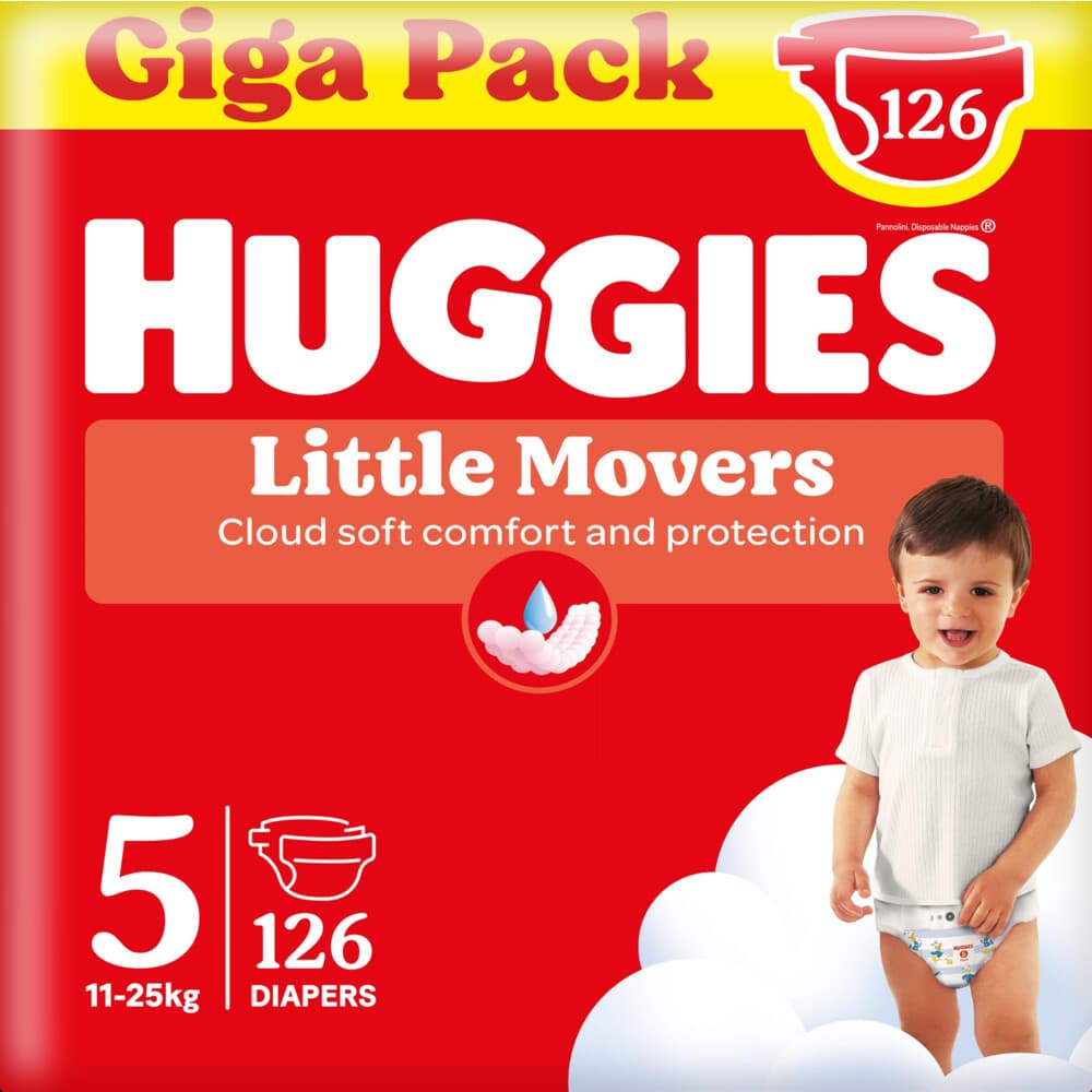 3x Huggies Little Movers Luiers Maat 5 (11 - 25 kg) 42 stuks
