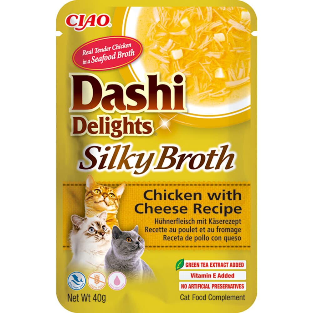 Ciao Dashi Delights Silky Broth Kattenvoer Nat Chicken&Cheese 40 gr
