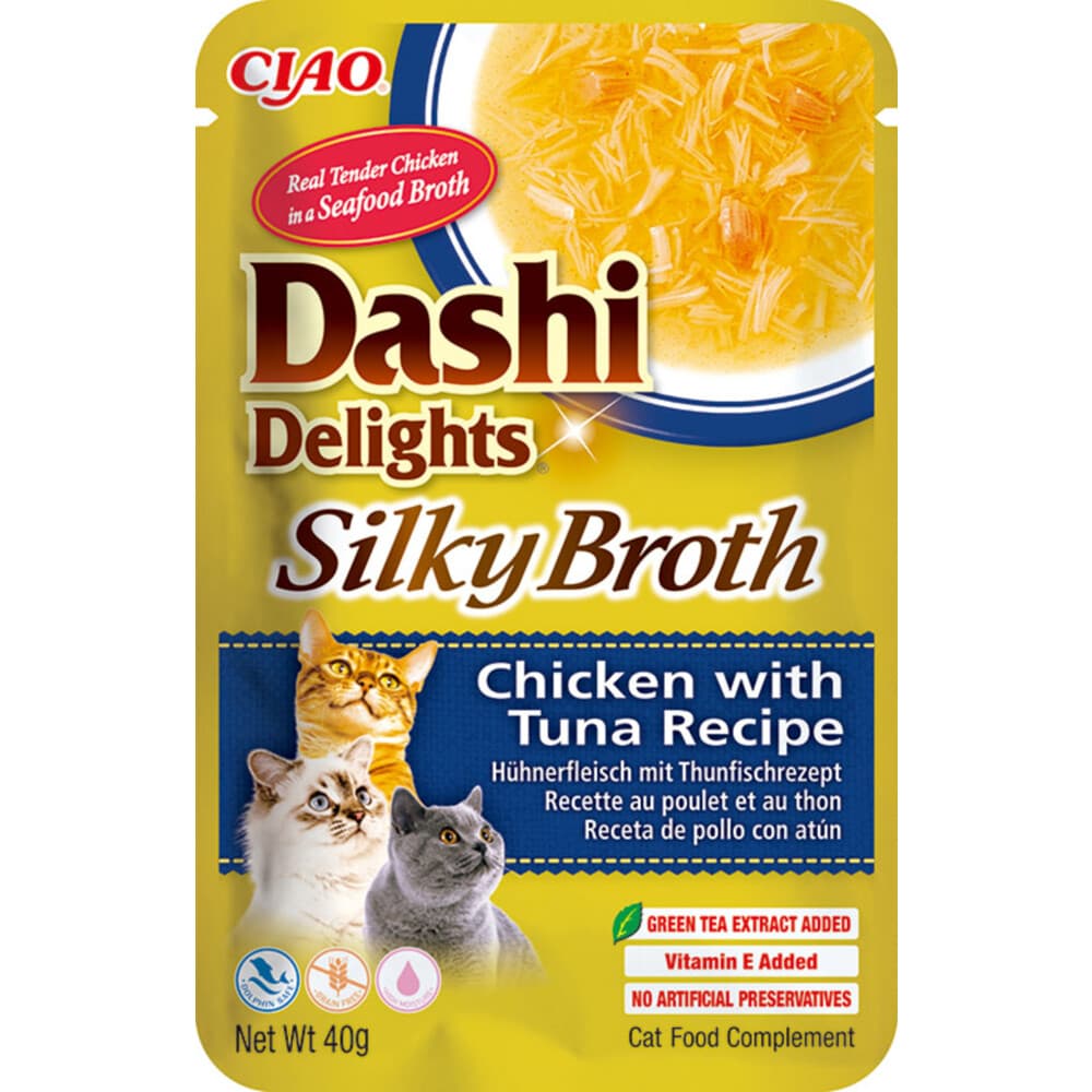 Ciao Dashi Delights Silky Broth Kattenvoer Nat Chicken&Tuna 40 gr