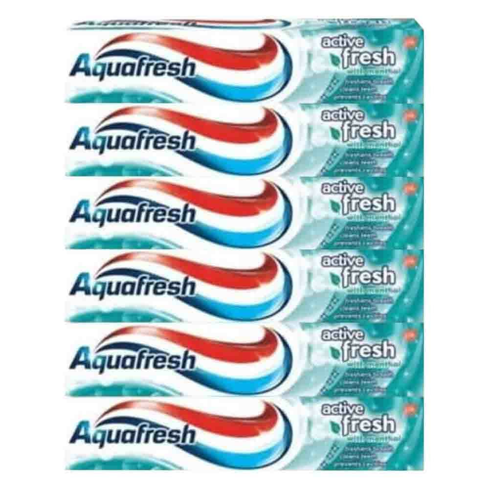 6x Aquafresh Tandpasta Active Fresh 100 ml