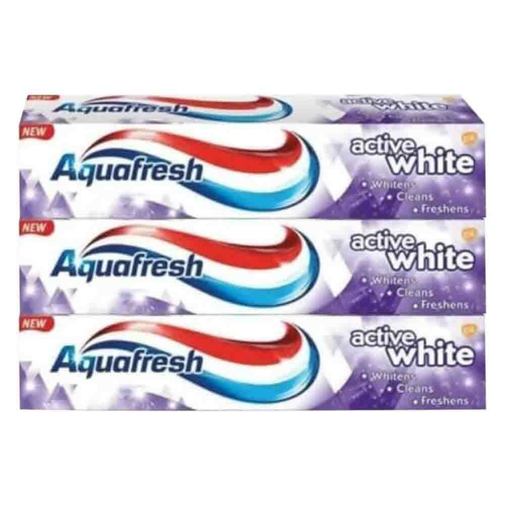 3x Aquafresh Tandpasta Active White 100 ml