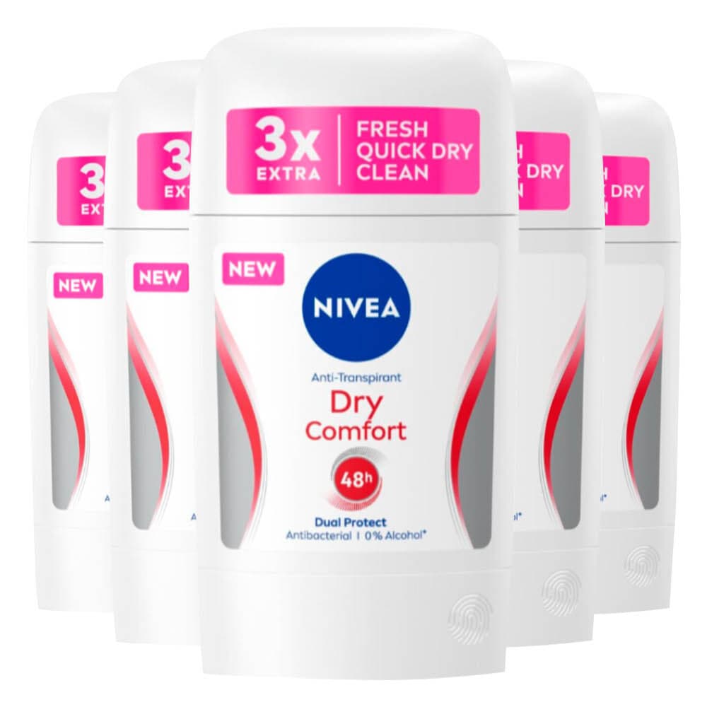 5x NIVEA Deodorant Stick Dry Comfort 40 ml