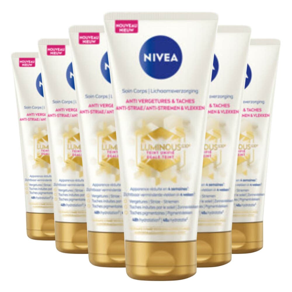 6x NIVEA Luminous 630 Huidolie Anti-Striae Serum 200 ml