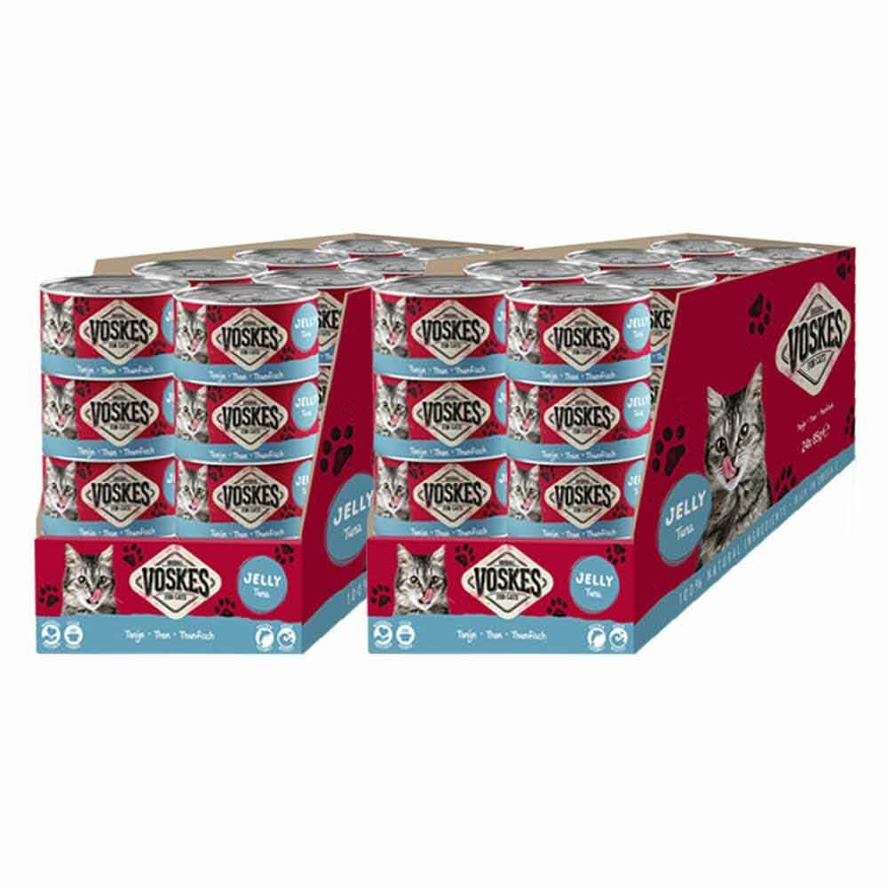 48x Voskes Kattenvoer Nat Tonijn 85 gr