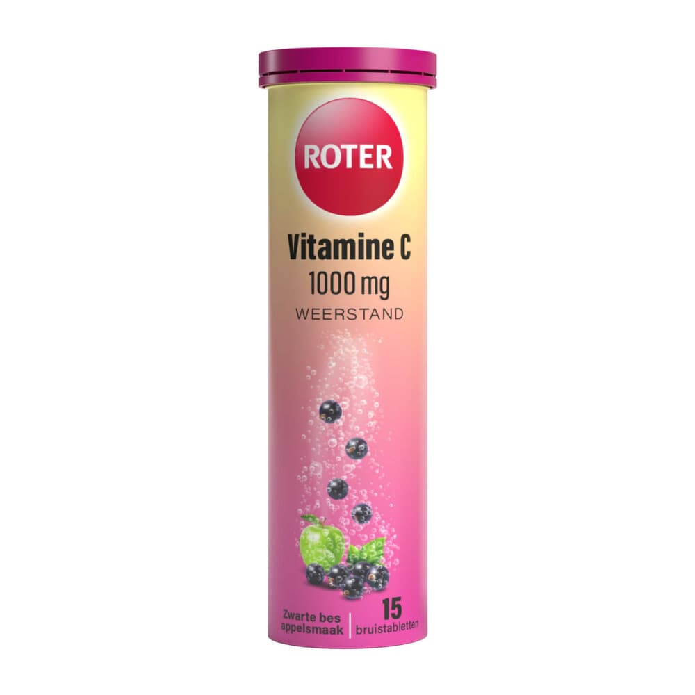 Gratis Verzending: 4x Roter Vitamine C 1000 mg Appel- Zwarte Bes 15 bruistabletten