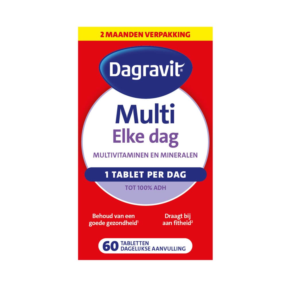 Gratis Verzending: 4x Dagravit Multi Elke Dag 60 tabletten