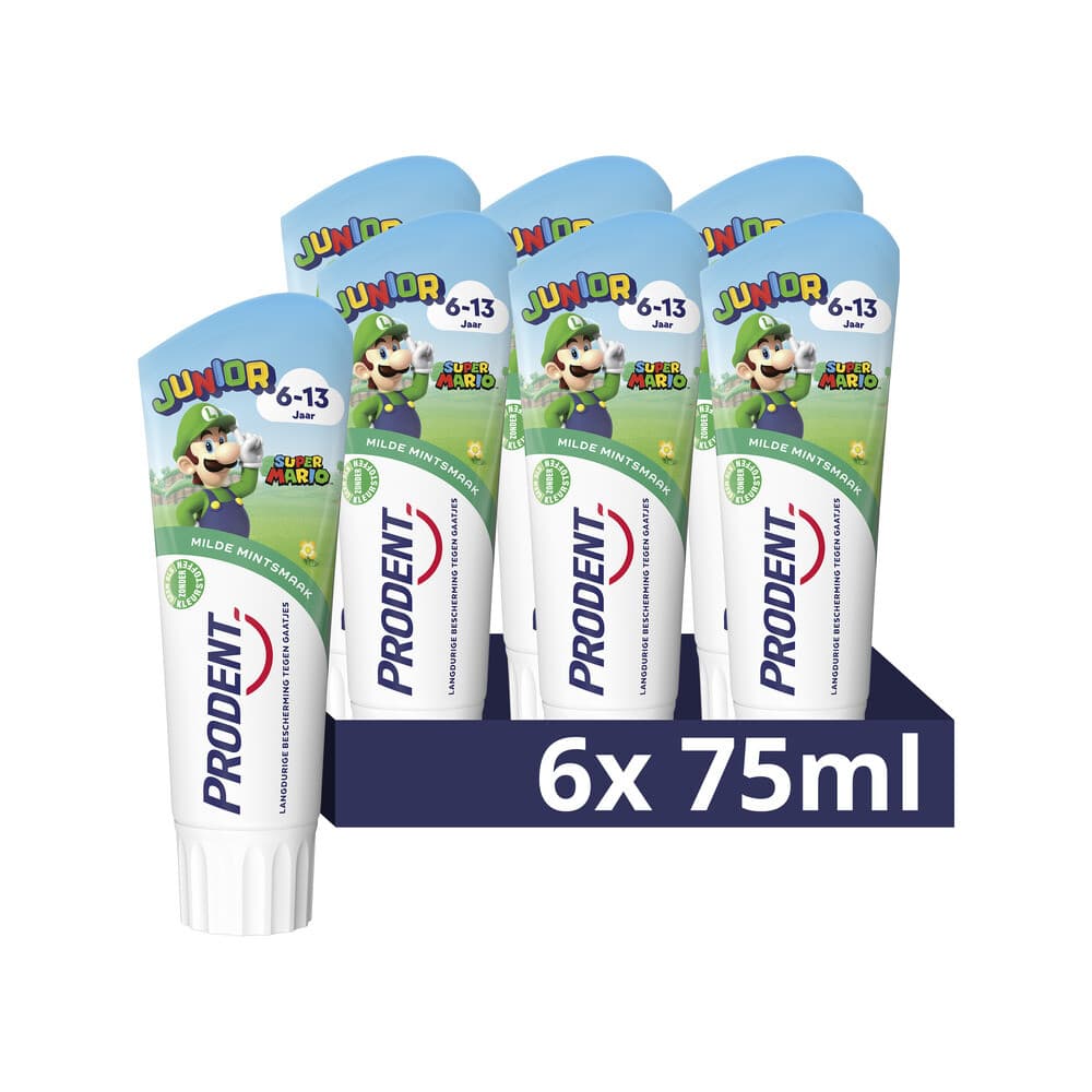 6x Prodent Tandpasta Super Mario 6-13 jaar 75 ml