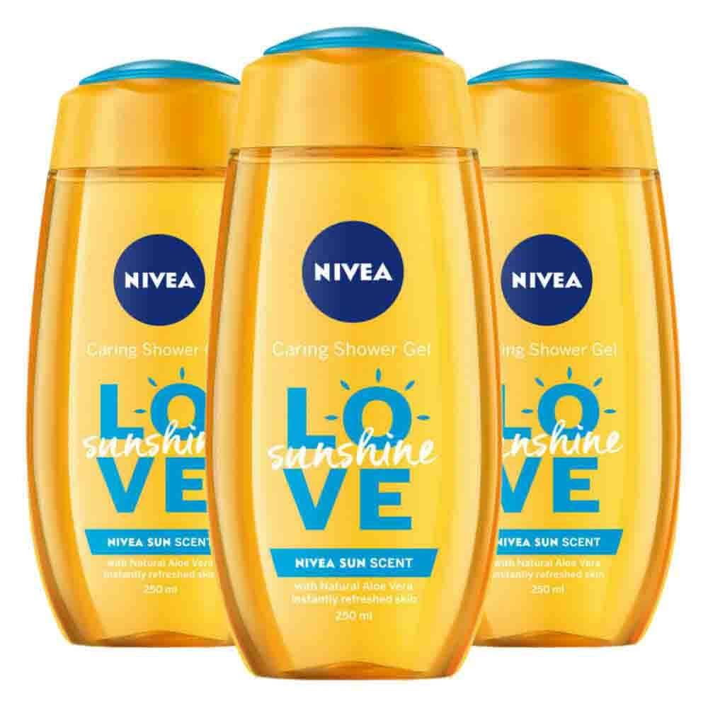 3x NIVEA Douchegel Love Sunshine 250 ml