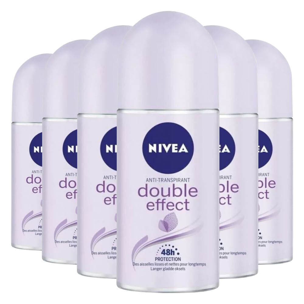 6x NIVEA Deodorant Roller Double Effect 50 ml
