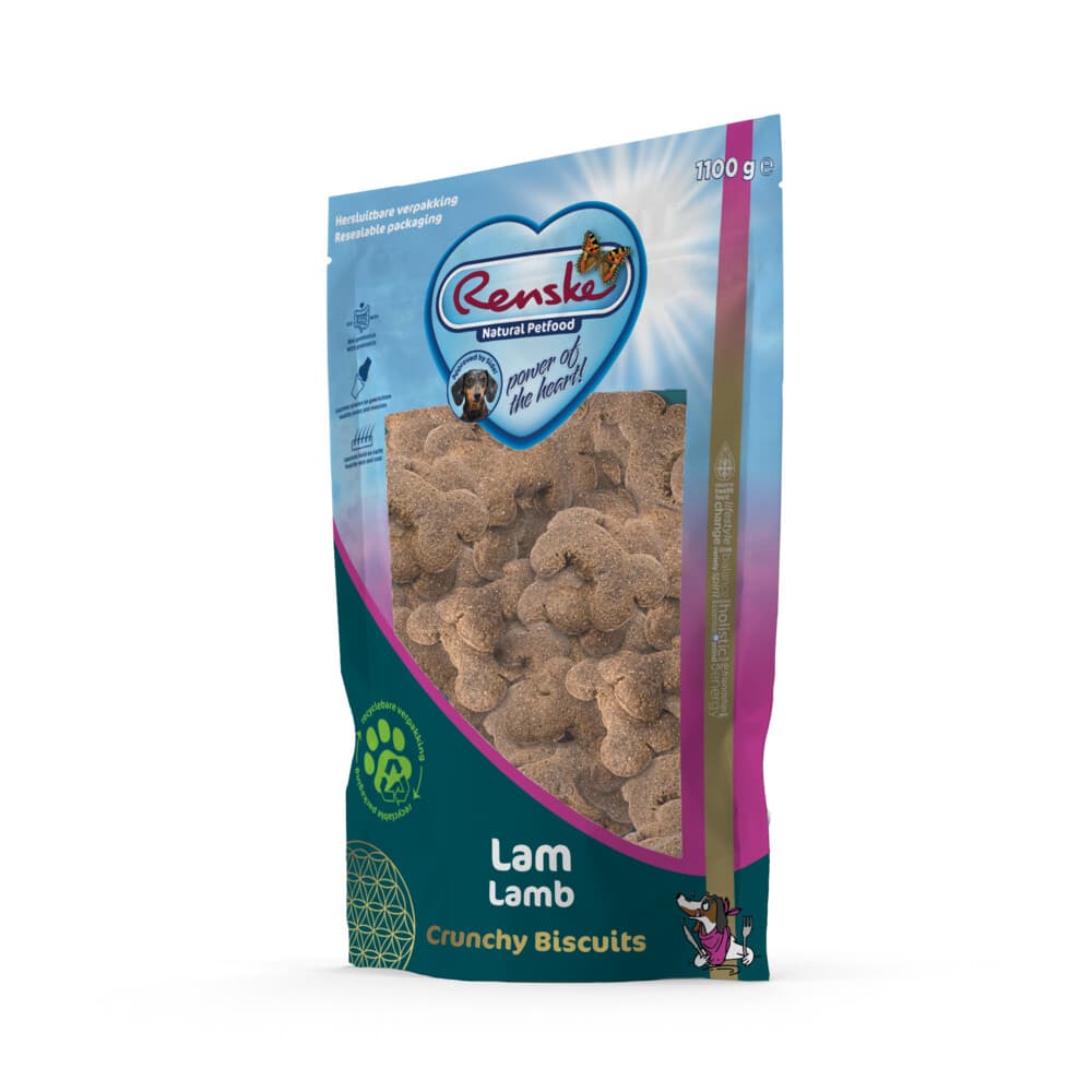 4x Renske Gezonde Beloning Crunchy Hondensnack Lam 1100 gr
