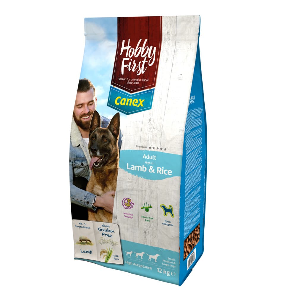 HobbyFirst Canex Hondenvoer Adult Lam&Rijst 12 kg