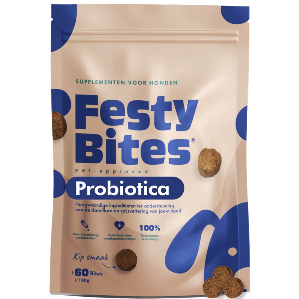 FestyBites Probiotica Hondensnack Kip 180 gr