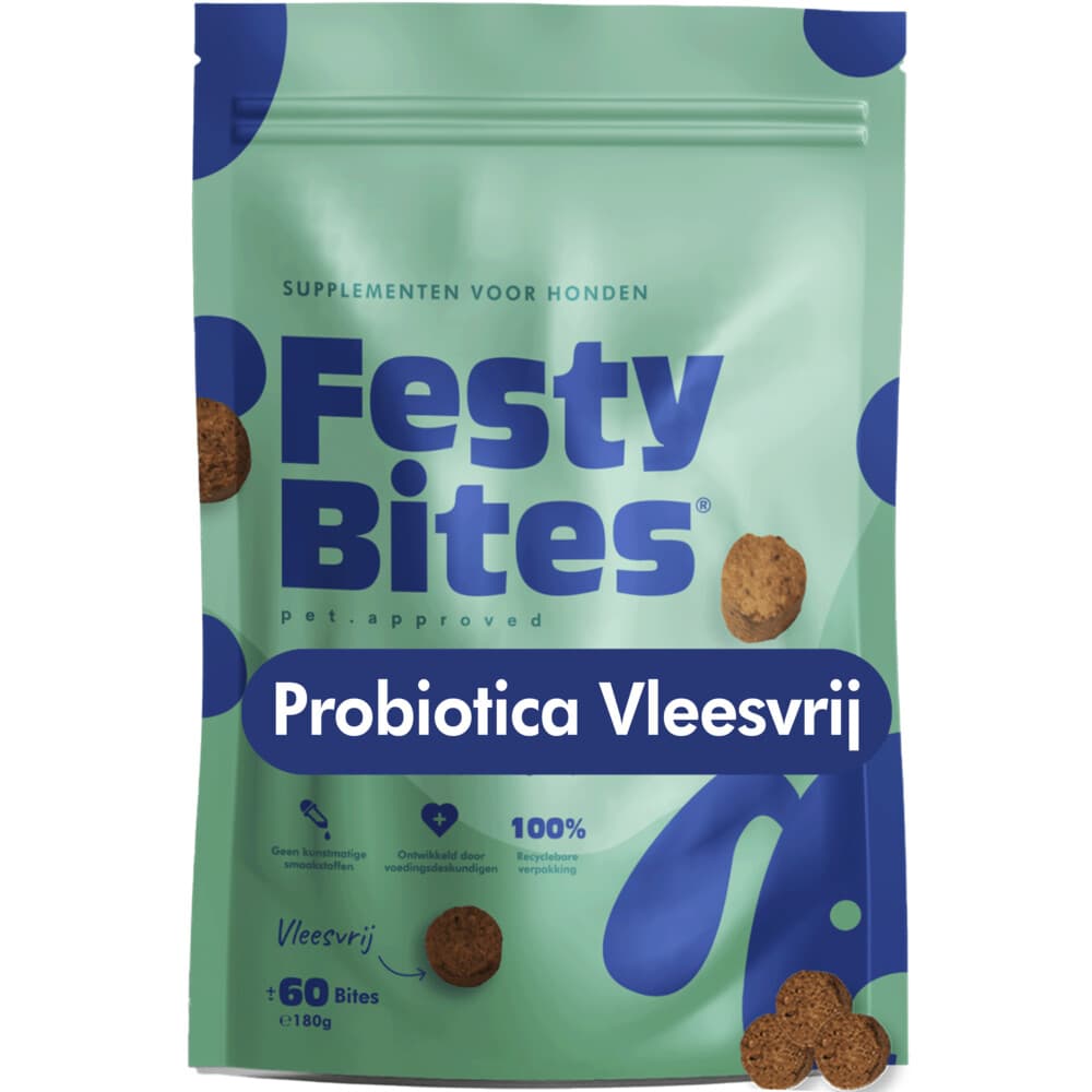 FestyBites Probiotica Hondensnack Vleesvrij 180 gr