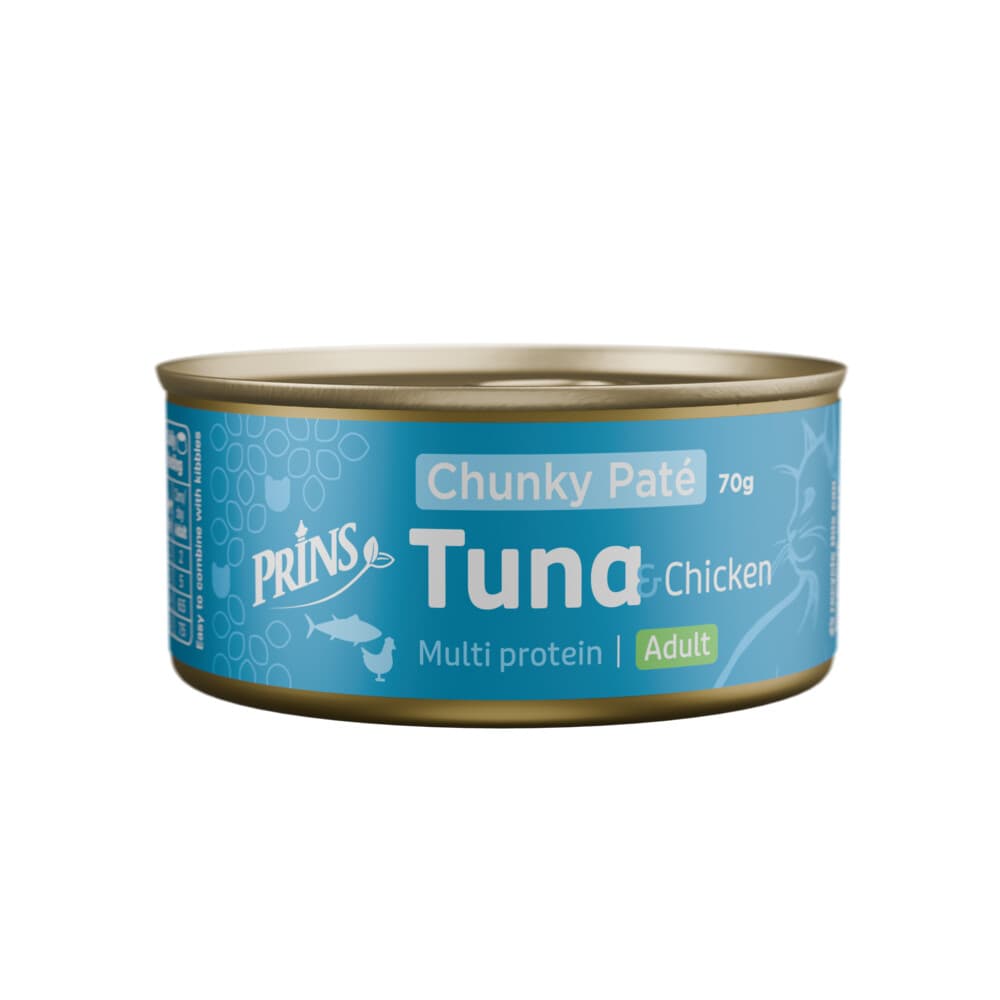 Prins Chunky Paté Kattenvoer Nat Tonijn&Kip 70 gr