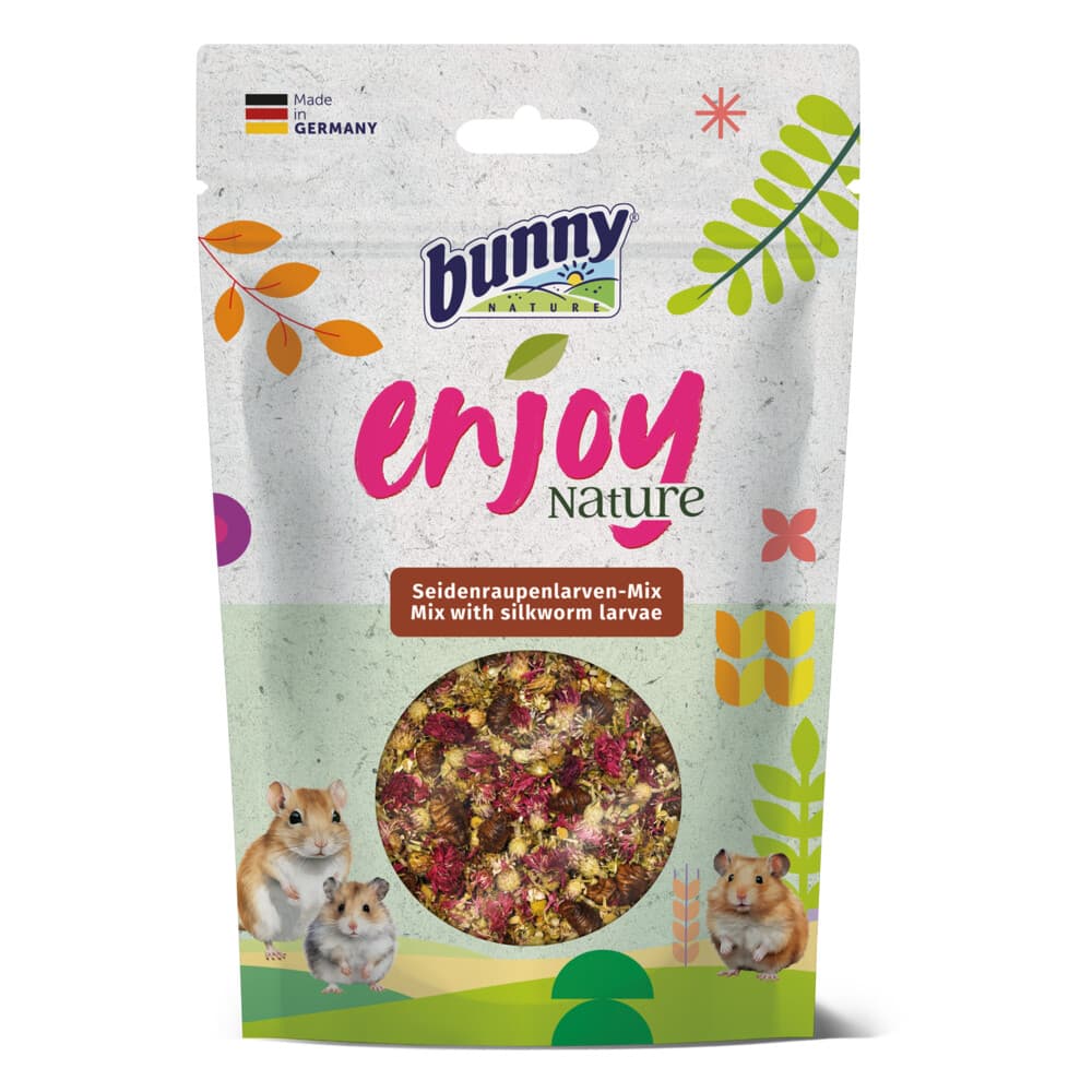 7x Bunny Nature Enjoy Nature Mix Silkworm Larvae 40 gr