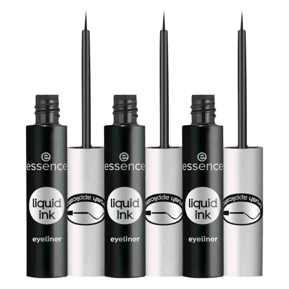 3x essence Liquid Ink Eyeliner Black 3 ml