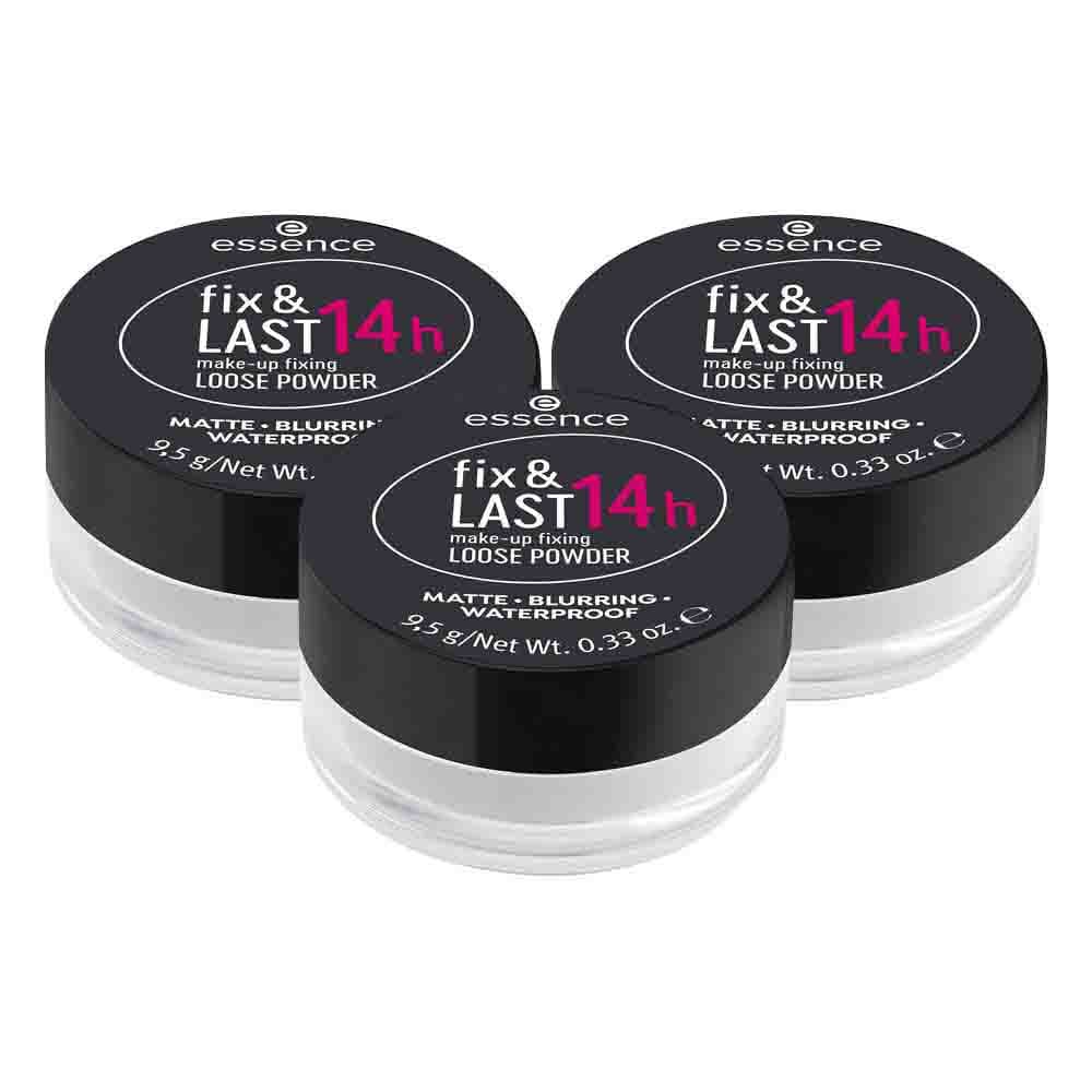 3x essence Fix&Last 14h Make-Up Fixing Loose Powder 9,5 gr