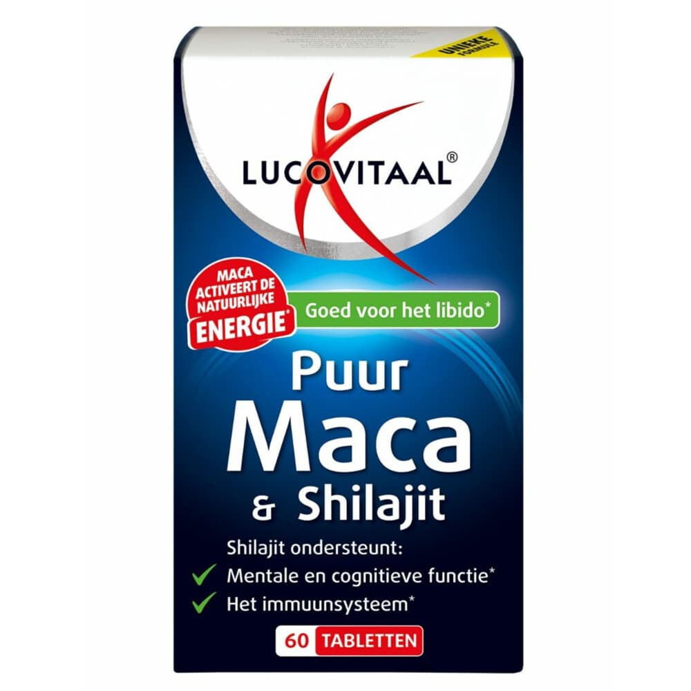 2+2 gratis: Lucovitaal Maca&Shilajit Puur 60 tabletten