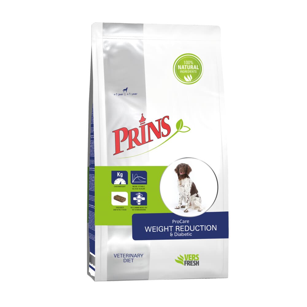 Prins ProCare Pressed Veterinary Diet Weight Reduction&Diabetic Hondenvoer 12 kg