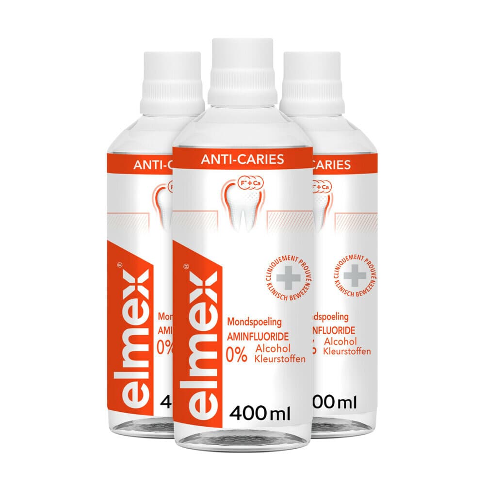 3x Elmex Mondspoeling Anti-Cariës 400 ml