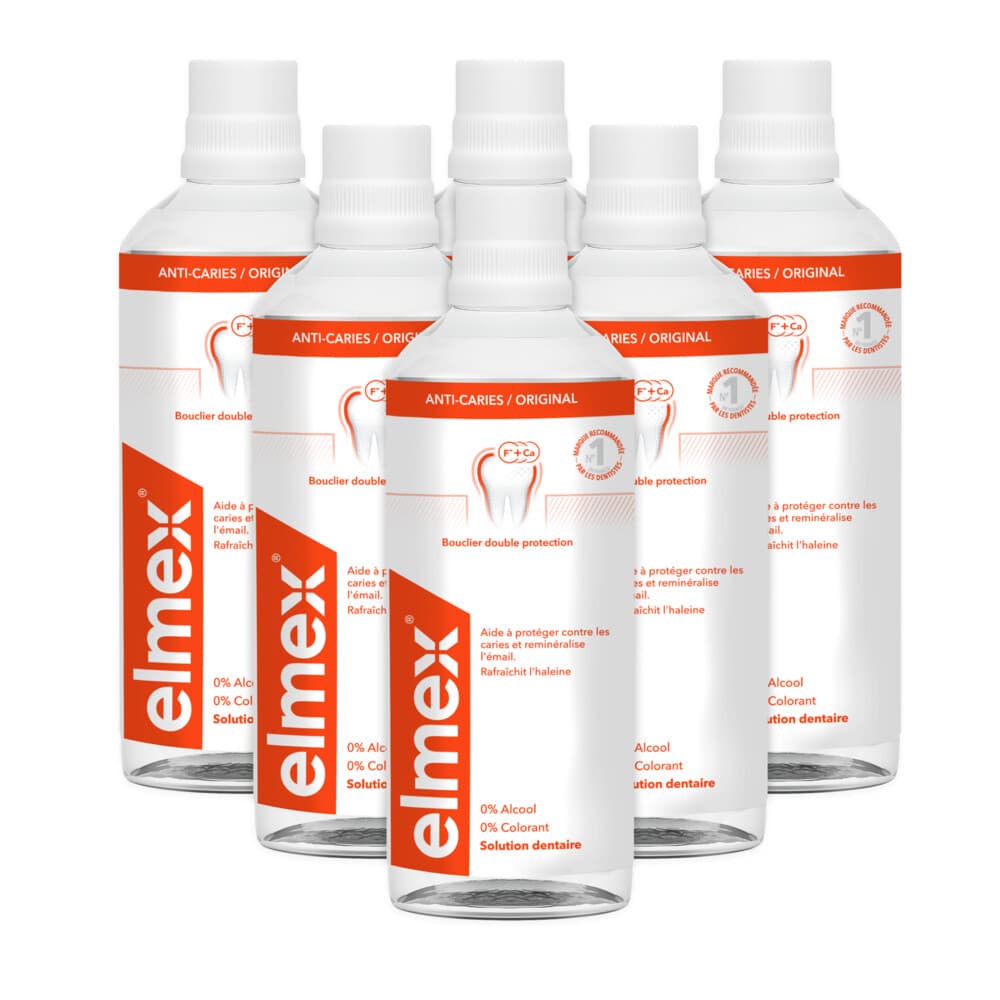 6x Elmex Mondspoeling Anti-Cariës 400 ml