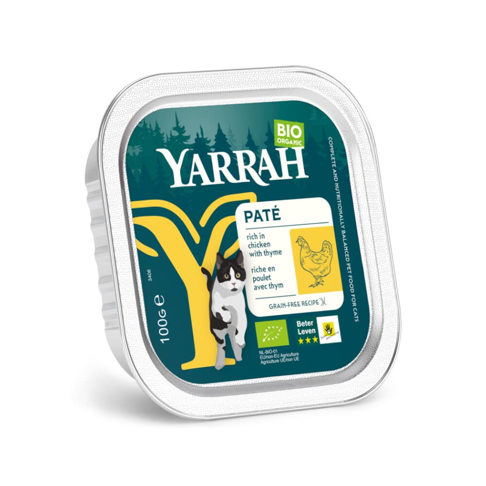 Yarrah Bio Alu Paté Grainfree Kattenvoer Nat Kip 100 gr