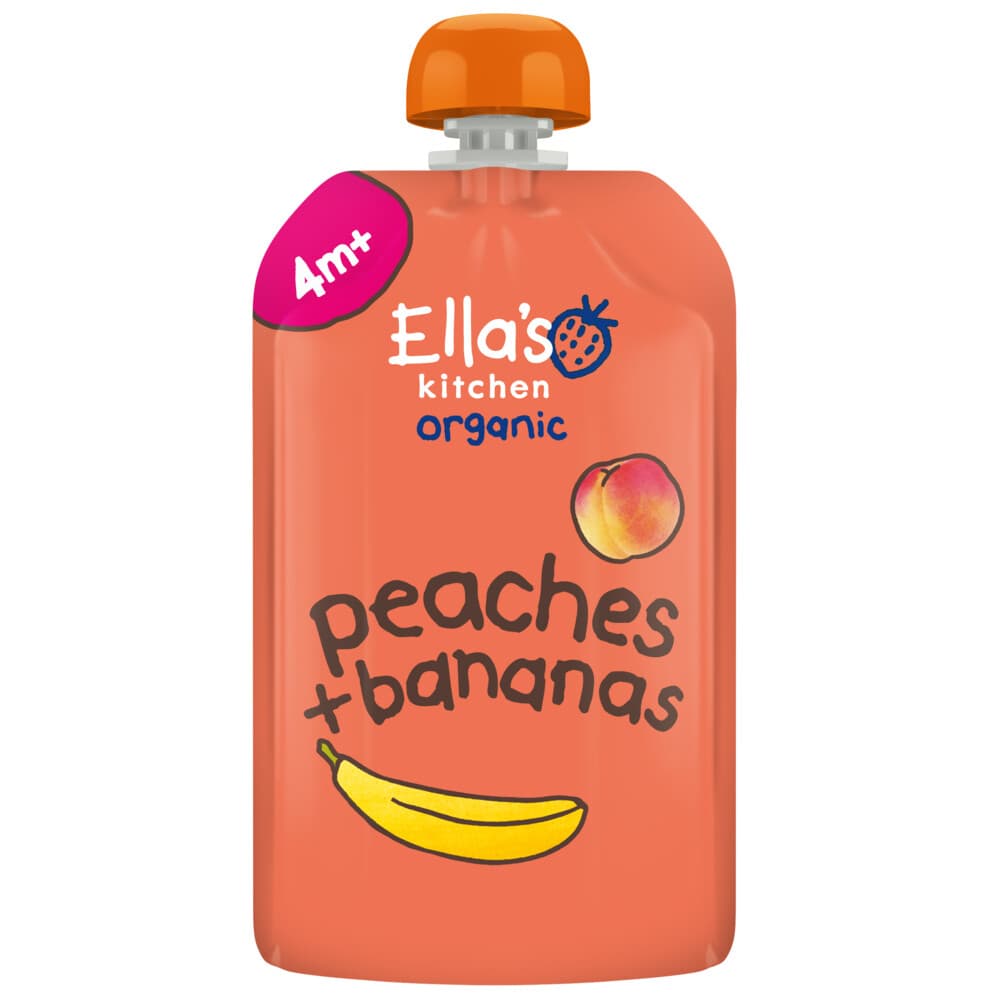 Ella's Kitchen Knijpzakje 4+ m Perzik Banaan 120 gr