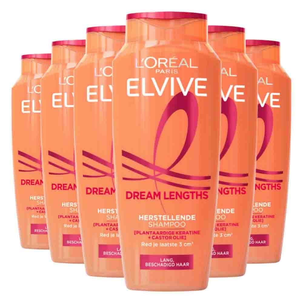 6x L'Oréal Elvive Dream Lengths Shampoo 250 ml