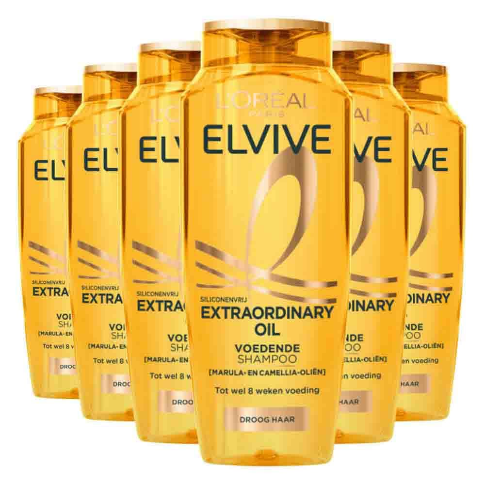 6x L'Oréal Elvive Extraordinary Oil Shampoo 250 ml