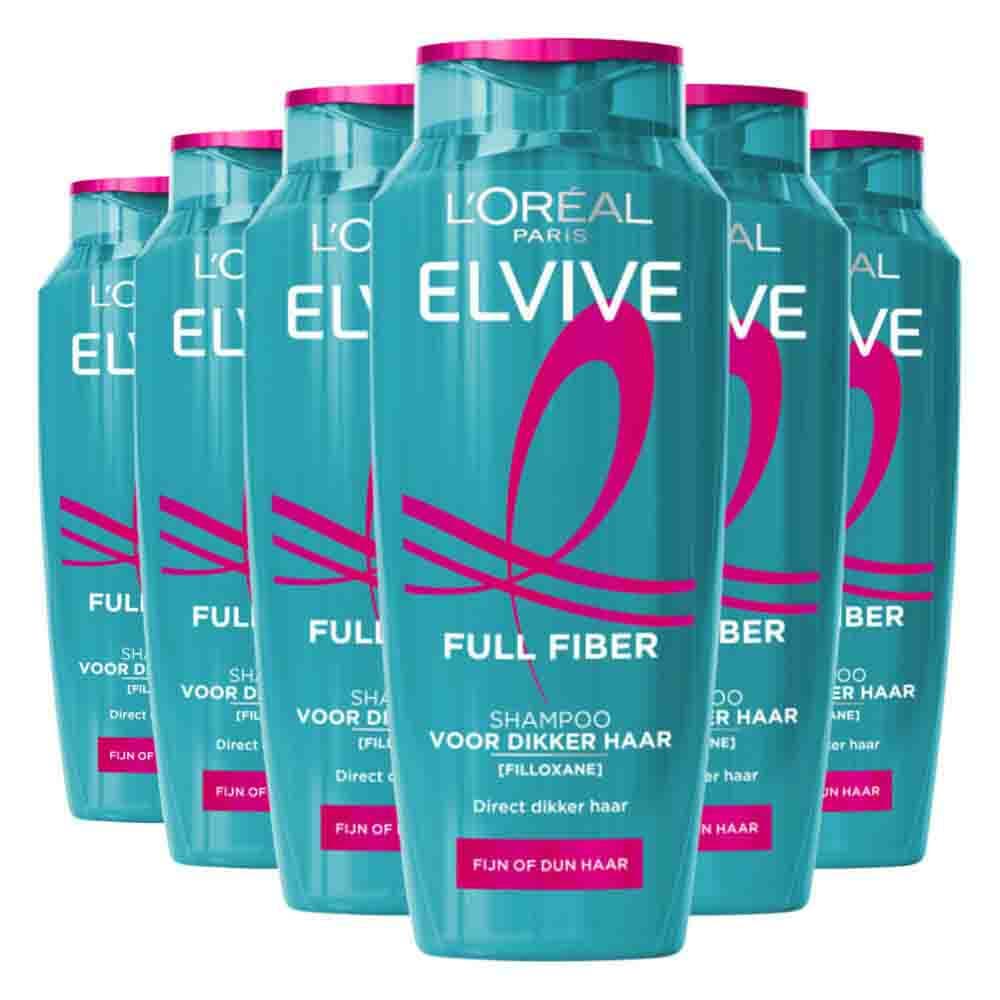 6x L'Oréal Elvive Full Fiber Shampoo 250 ml