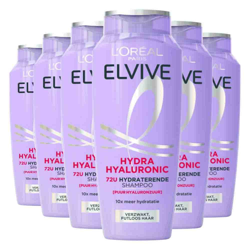 6x L'Oréal Elvive Hydra Hyaluronic Shampoo 250 ml