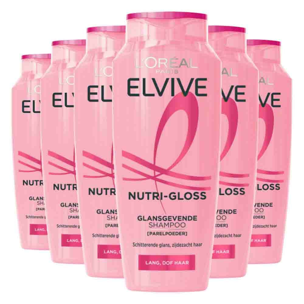 6x L'Oréal Elvive Nutri Gloss Shampoo 250 ml