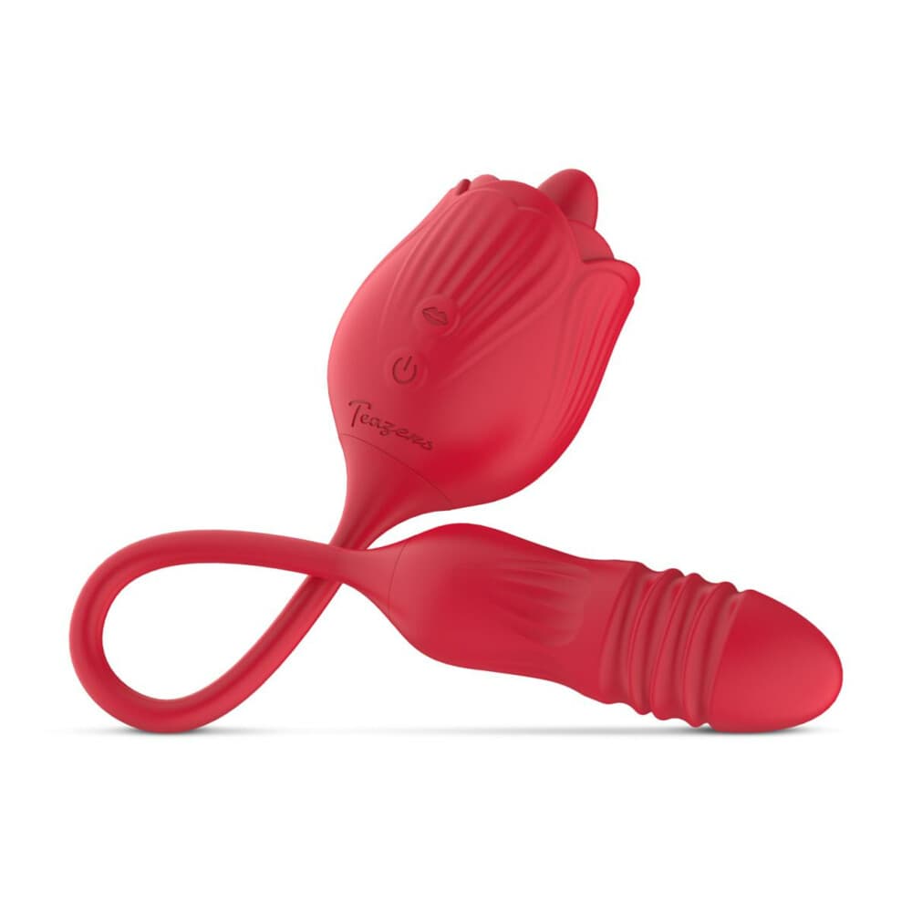 Easytoys Clitoris Vibrator met Stotende Dildo The Rose