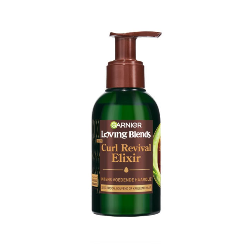 1+1 gratis: Garnier Loving Blends Haarolie Curl Revival Elixir Avocado Olie&Shea Boter 120 ml