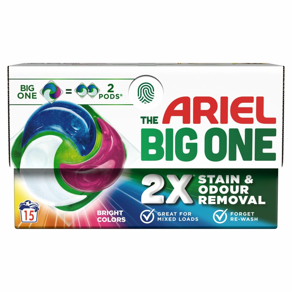 2+1 gratis: Ariel 3in1 Wasmiddel Pods The Big One Color 15 stuks